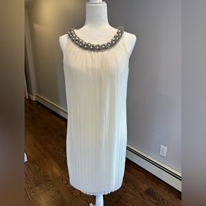 Donna Rocco NY Embellished Neck Chiffon Shift Dress Size 8